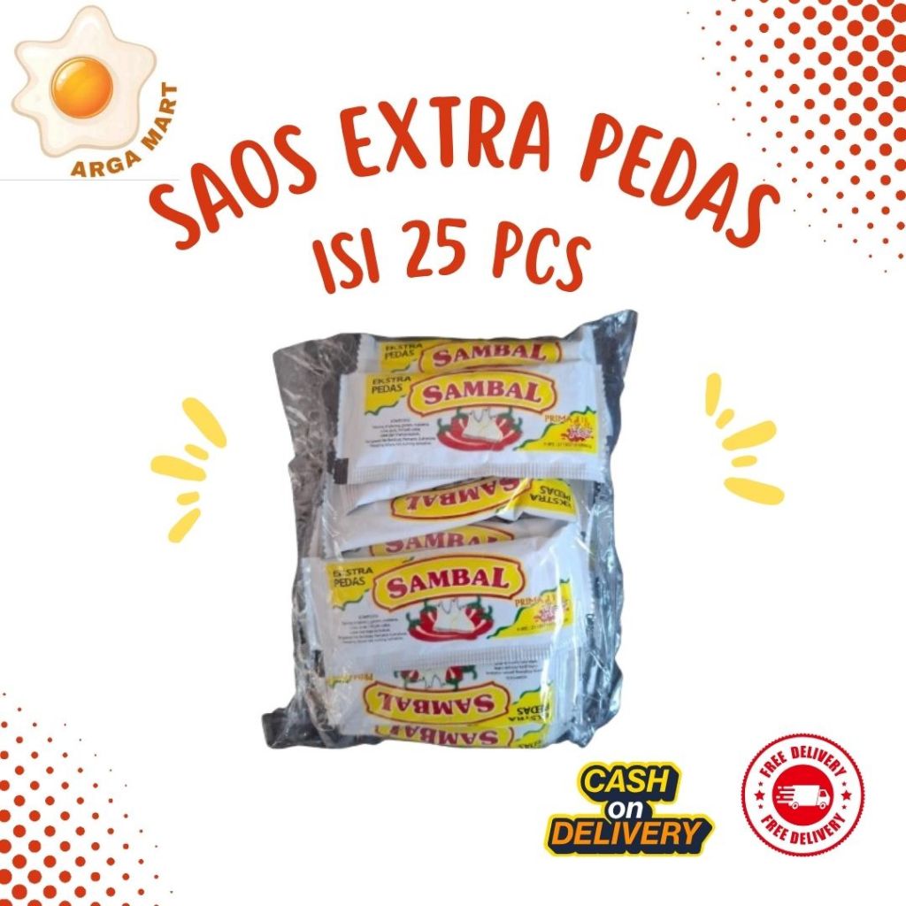 

[PUTIH - ISI 20 SACHET] Saos Sambal Ekstra Pedas Kemasan Parktis Hemat