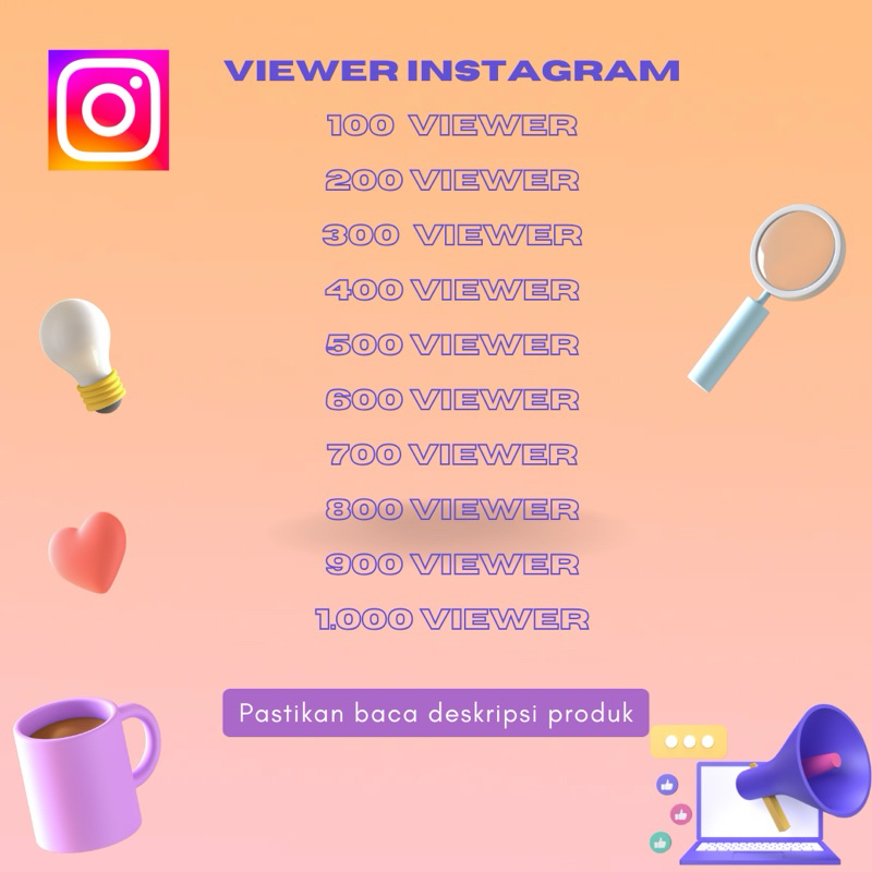 VIEWER , LIKE REELS INSTAGRAM GARANSI