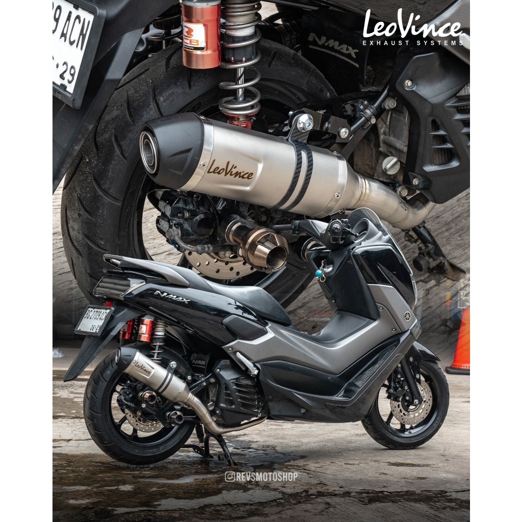 KNALPOT FULLSYSTEM LEOVINCE YAMAHA NMAX OLD (HEADER DRAKE)