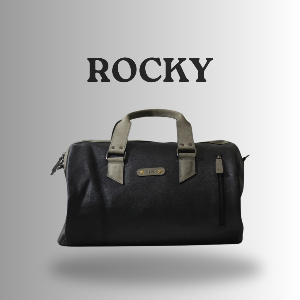 Kael Leather - Tas Travel Duffle Bag Kulit Asli - Rocky Series