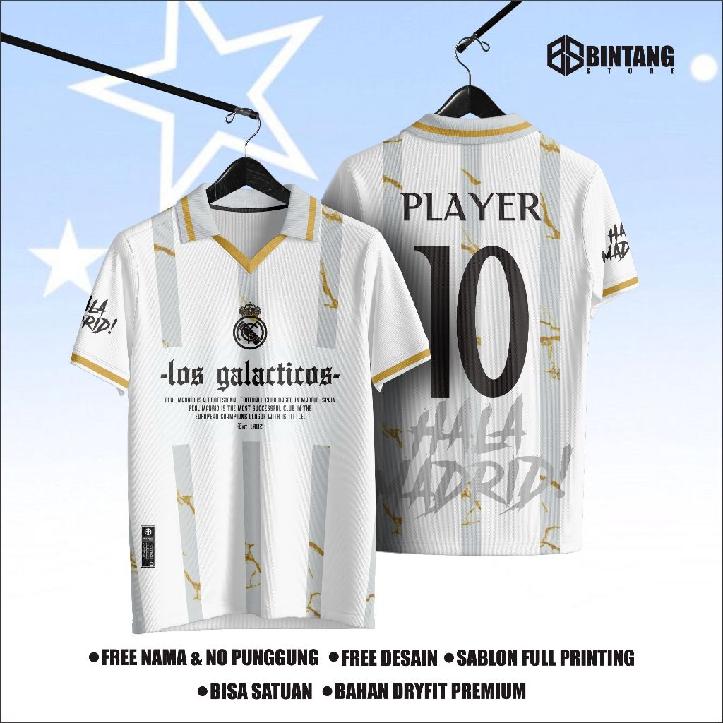 Jersey fens Fantasy Real Madrid (KAIN EMBOS) jersey bola jersey futsal bisa satuan