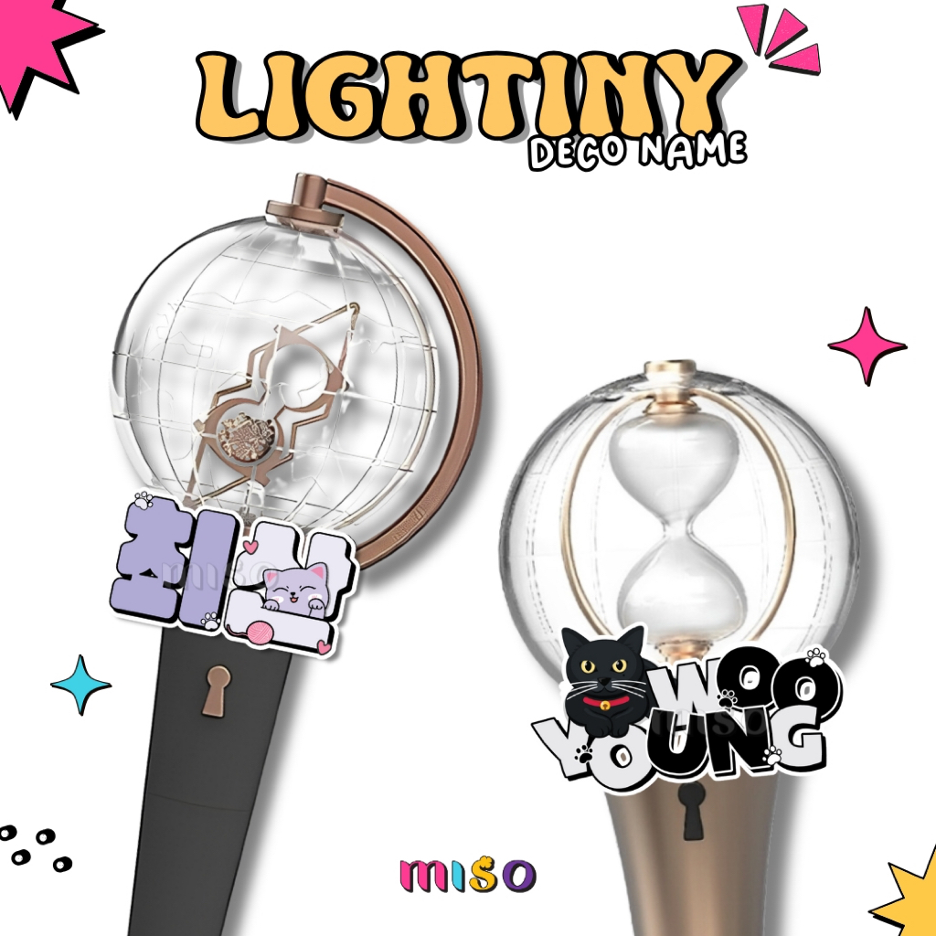 LIGHTINY ATINY ATEEZ LIGHTSTICK Deco / Name tag aklirik lightstick / ATEEZ Lightstick / Hiasan Light