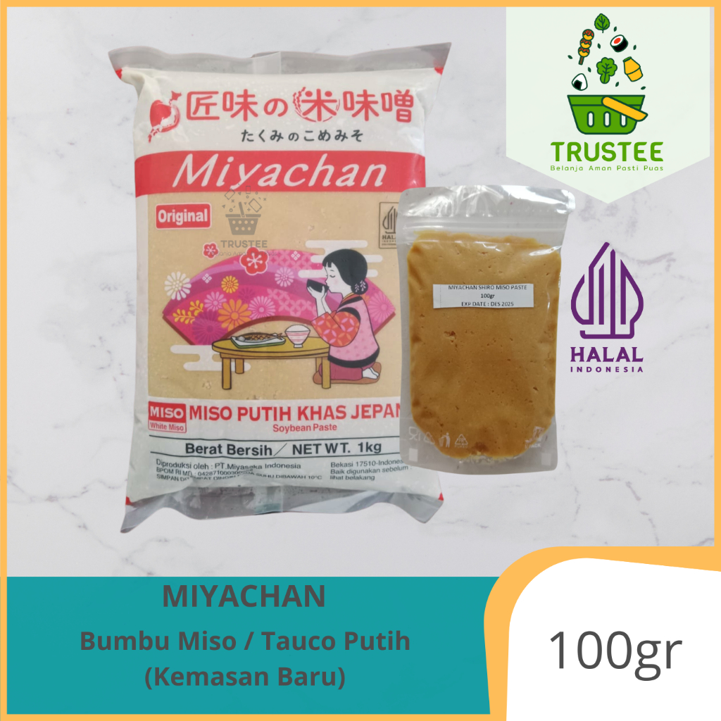 

Miyachan Mikochan Pasta Miso Putih 100 g Halal │ Tauco Ala Jepang untuk Sup Miso Soup Ramen Udon Miyachan Chan [10pcs = kemasan 1KG]