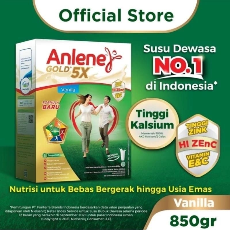 

Anlene Gold 5x Coklat Vanila Original 600gr & 850gr