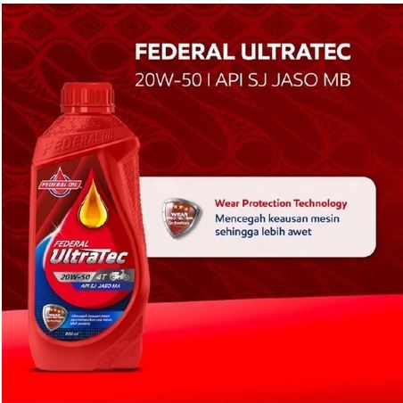 OLI Mesin Federal 4T Ultratec 20W-50 Federal OIL 800ML