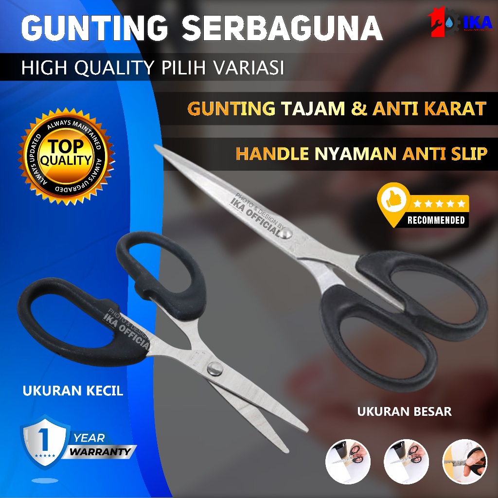 

Gunting Kertas Alat Gunting Kertas Stainless / Paper Scissors Besar Gunting Kertas Gunting Murah Pemotong Kertas Ukuran besar Scissors