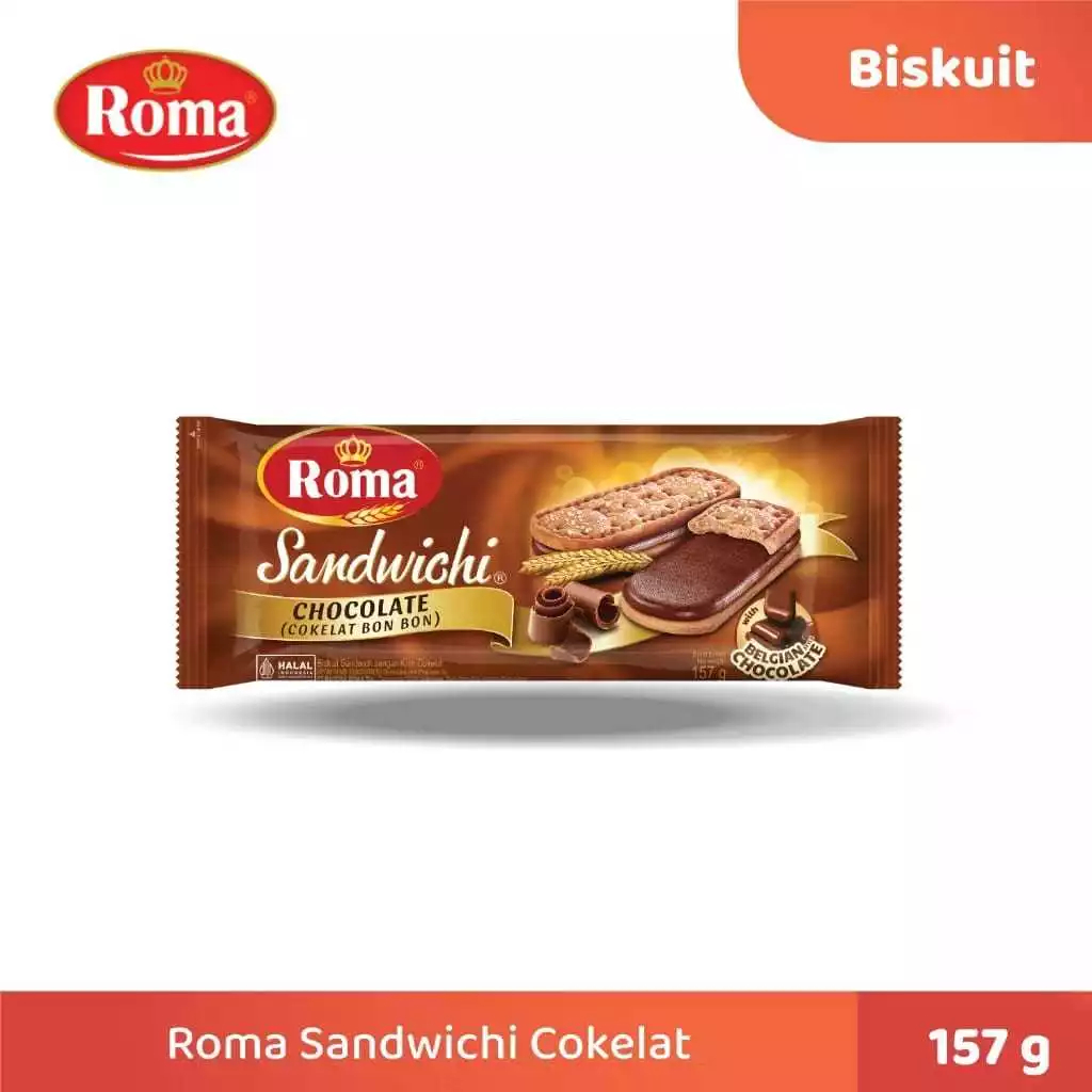 

ROMA SANDWICH COKELAT / 157GRAM
