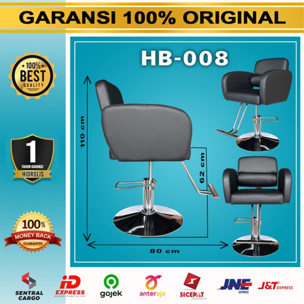 Kursi Hidrolik HB - 008 Salon Kursi Barber dan Salon Barbershop Chair Furniture Pangkas