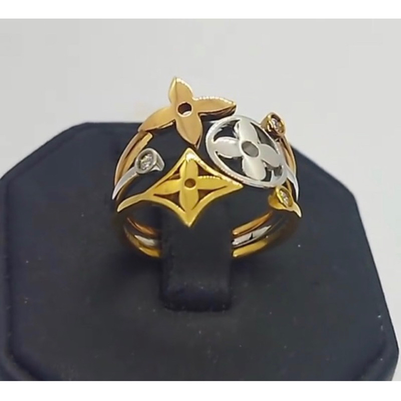 Cincin Emas 3 warna LV 18K/750