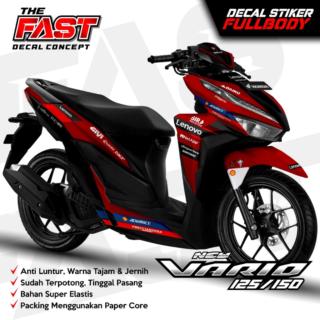 STIKER Decal Honda Vario New 150 125 Tahun 2018 2019 2020 Motif Lenovo Keren Dekal Fullbody