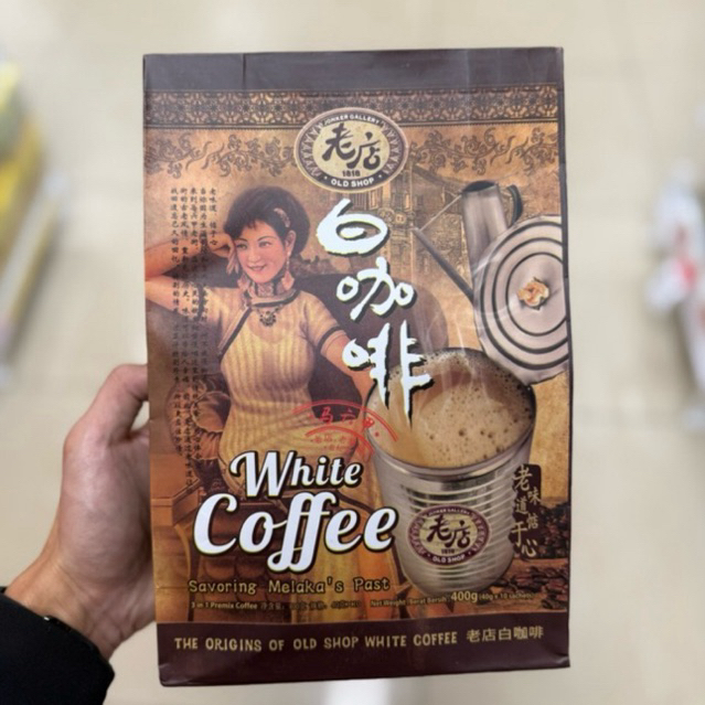 

OLD SHOP WHITE COFFEE 3in1 400gr isi 10's / old shop white coffee 2in1 no sugar 300gr isi 10's