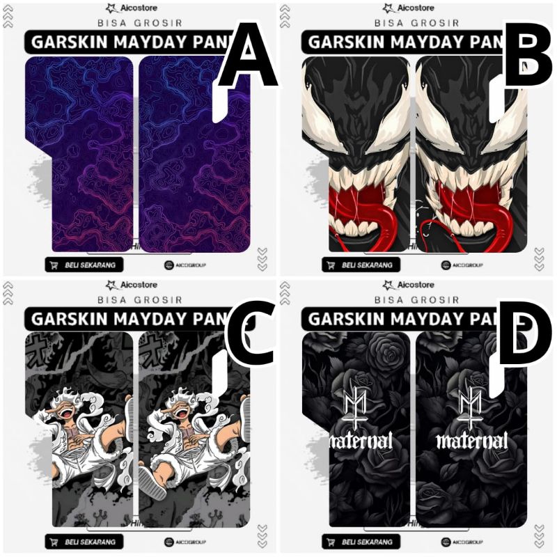

Premium Stiker Garskin MAYDAY Panel Hologram & Non Hologram Bisa Custom