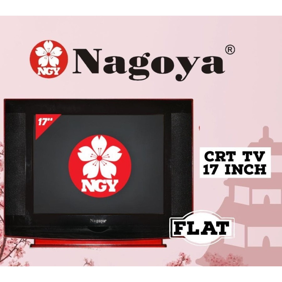 Televisi / TV NAGOYA 17 inch Flat + Digital TV – TV CRT Tabung + Digital TV