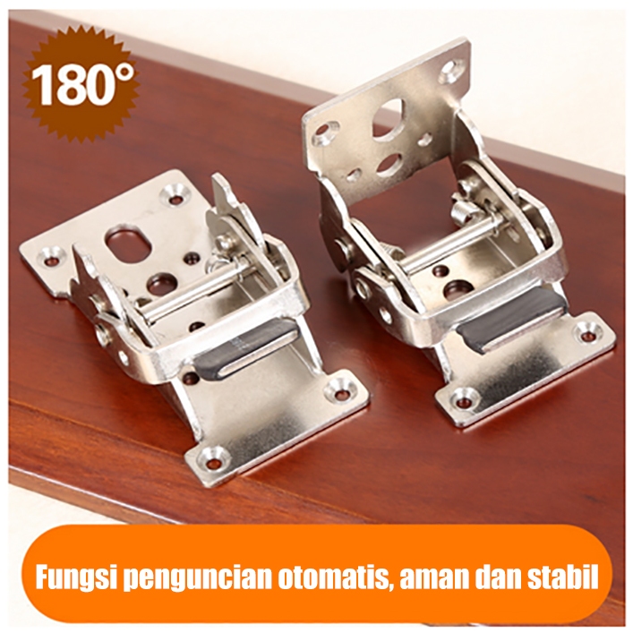 180° Braket Engsel Kaki Meja Lipat Engsel Siku Kaki Meja Lipat COD