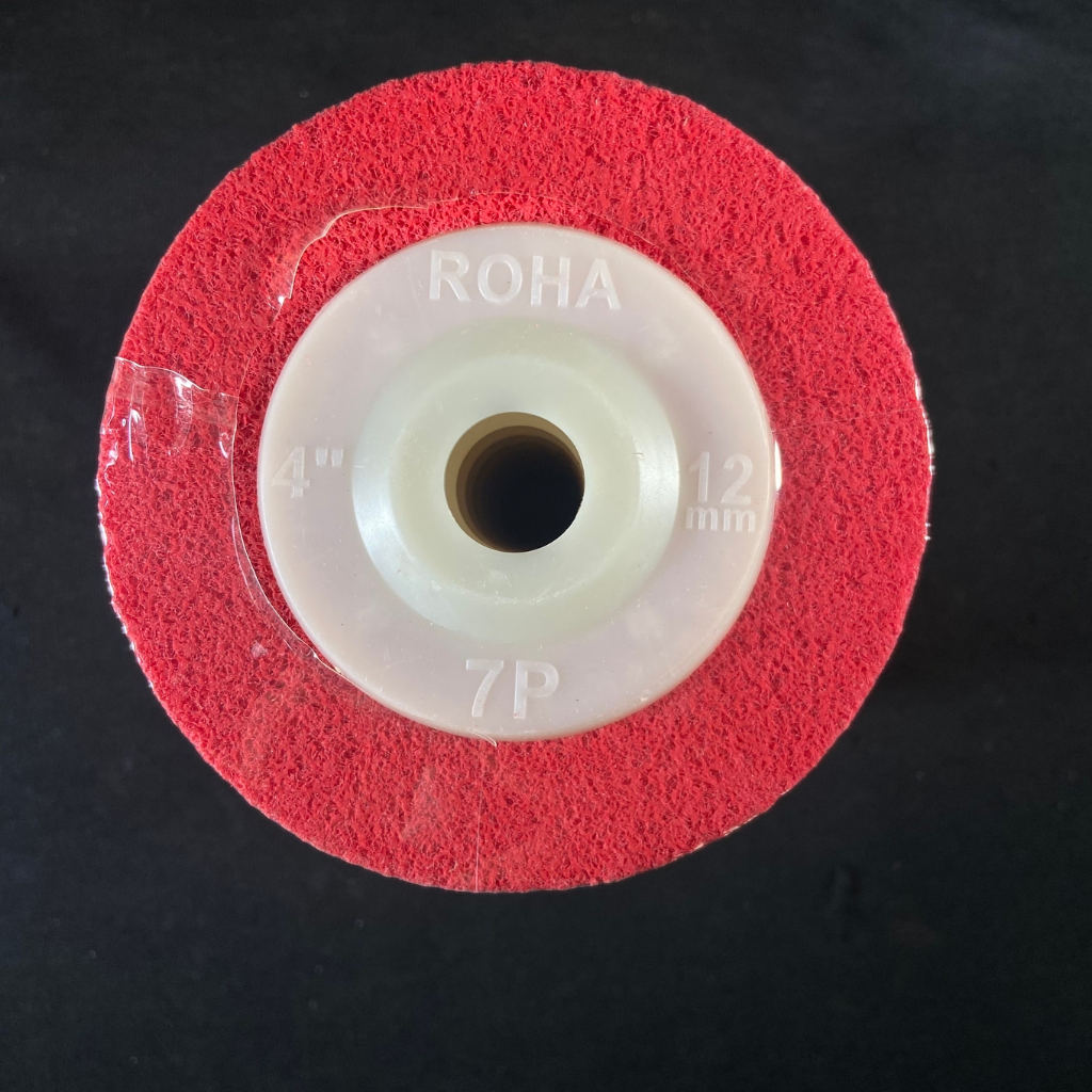ROHA Mata Gerinda Poles Stainless Steel Polishing Non Woven Wheel Pad 4 Inci Grit 180