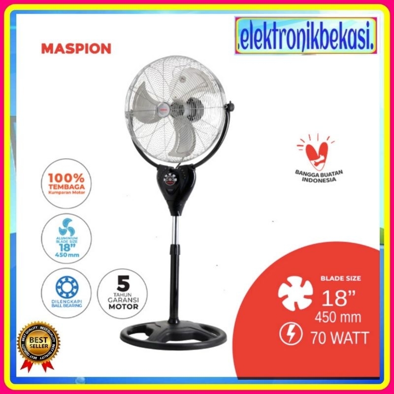STAND FAN MASPION PW 1803 RC / MASPION POWER STAND FAN KIPAS ANGIN BERDIRI 18 INCH PW 1803 RC