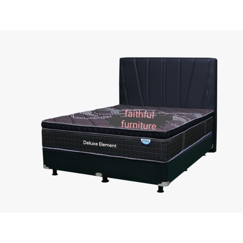 spring bed set element central (kasur, dipan, sandaran)