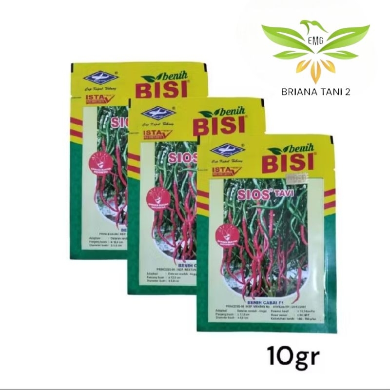 Sios Tavi 10gr Benih Cabai Rawit Keriting Cap Kapal Terbang Rimbun Kastilo