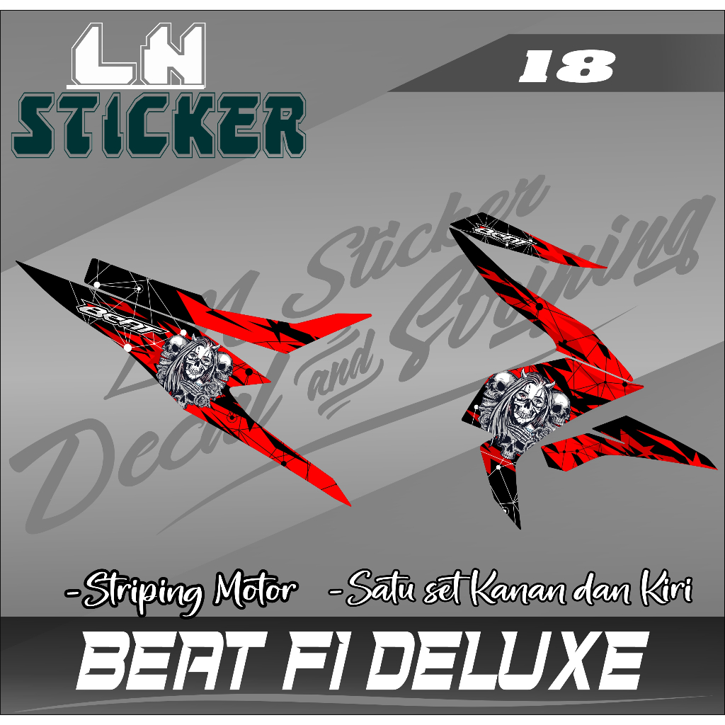 Striping Beat Deluxe 2020 2021 2022 2023 Striping Variasi Beat Deluxe street LN 18