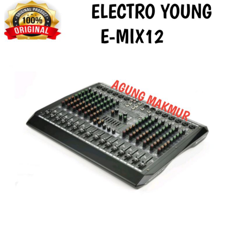 Mixer Electro Young Emix-12 12 Channel - Mixer Audio Electro Young E-Mix12 - electro young emix 12