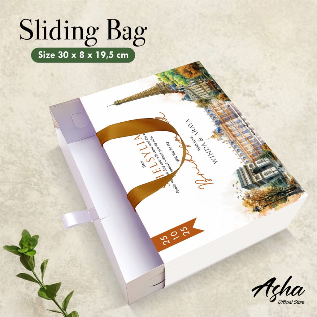 

SLIDING BOX PERNIKAHAN - PAPER BAG INNER BOX BRIDESMAID - SLIDING BAG READY STOCK [ECER]