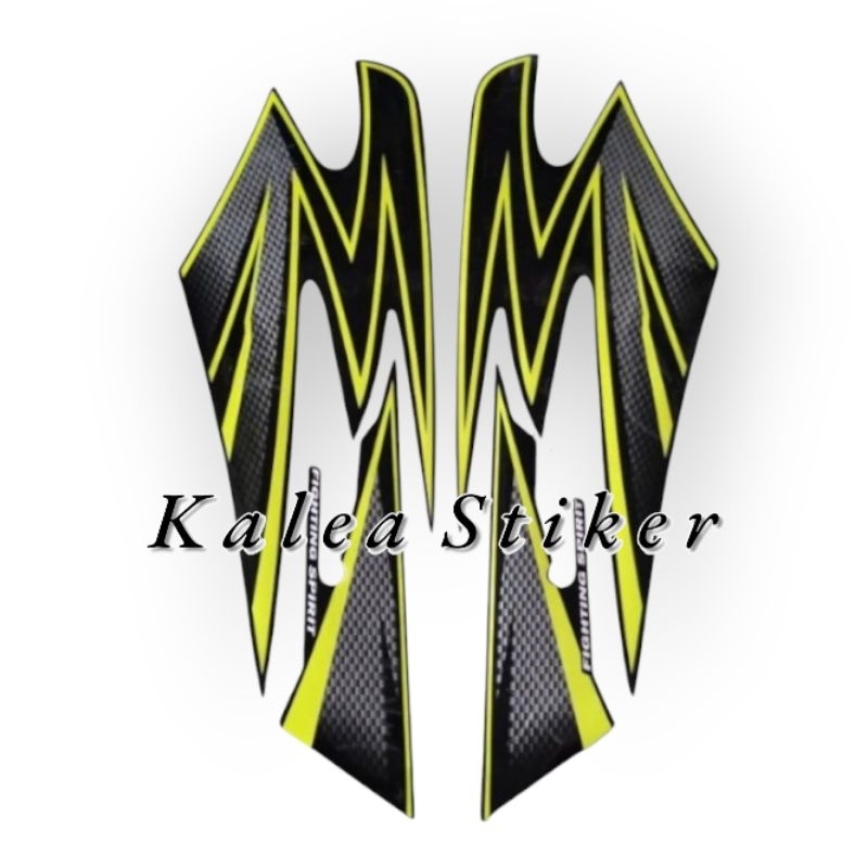 STRIPING LIS RX KING 2003 VARIASI HITAM HIJAU