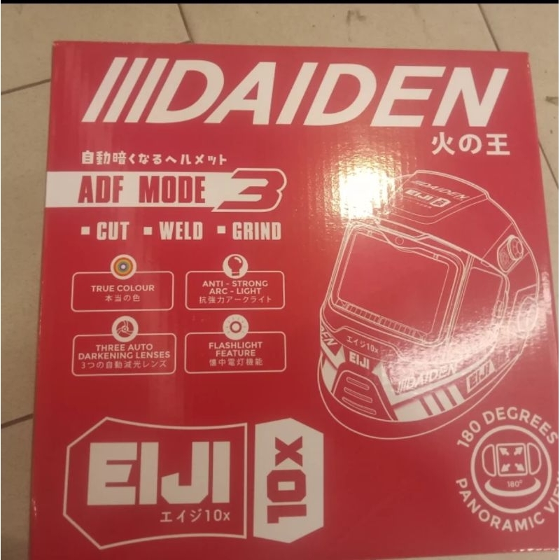 DAIDEN EIJI 10× helm kedok topeng las otomatis auto dark otomatis Eiji 10 x daiden Eiji 10x