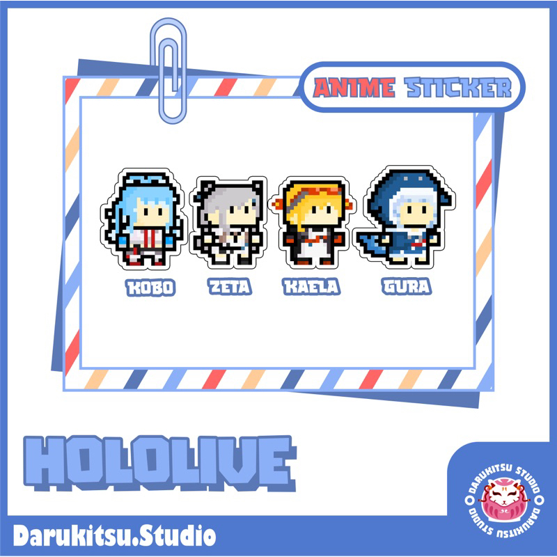 Stiker Anime Hololive / Vtuber Beli 4 Gratis 1 stiker