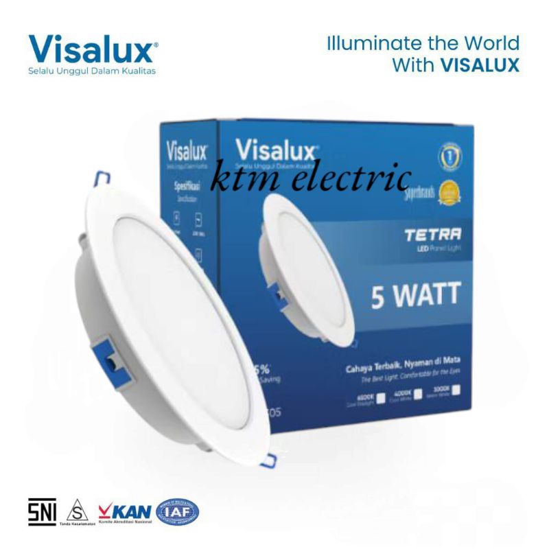 Lampu Downlight VISALUX-Lampu Panel Light Downlight TETRA Visalux IB BULAT 5/7/9/12/15/18/24Watt