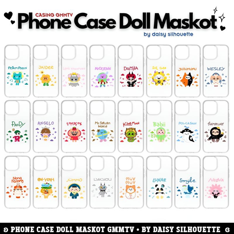 PHONE CASE DOLL MASKOT || CASING GMMTV THAILAND || CASING HP CLEARCASE // SOFTCASE || GMMTV || PONDP