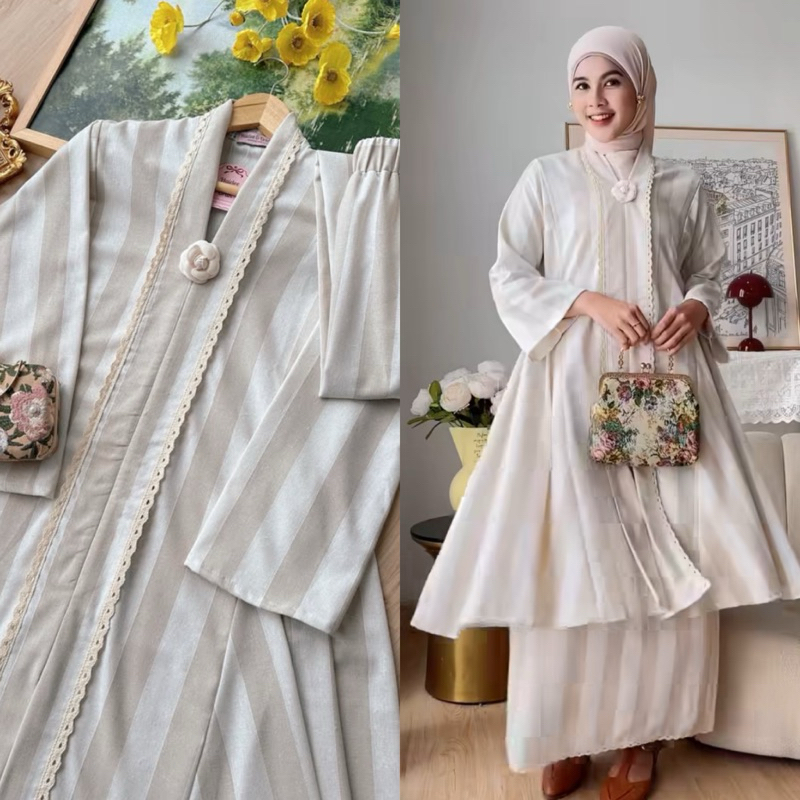 [[SWIPE GAMBAR SAMPAI HABIS]] ORIANA CAMELIA ONE SET BAJU KURUNG MALAYSIA PREMIUM LINEN RAYA LEBARAN