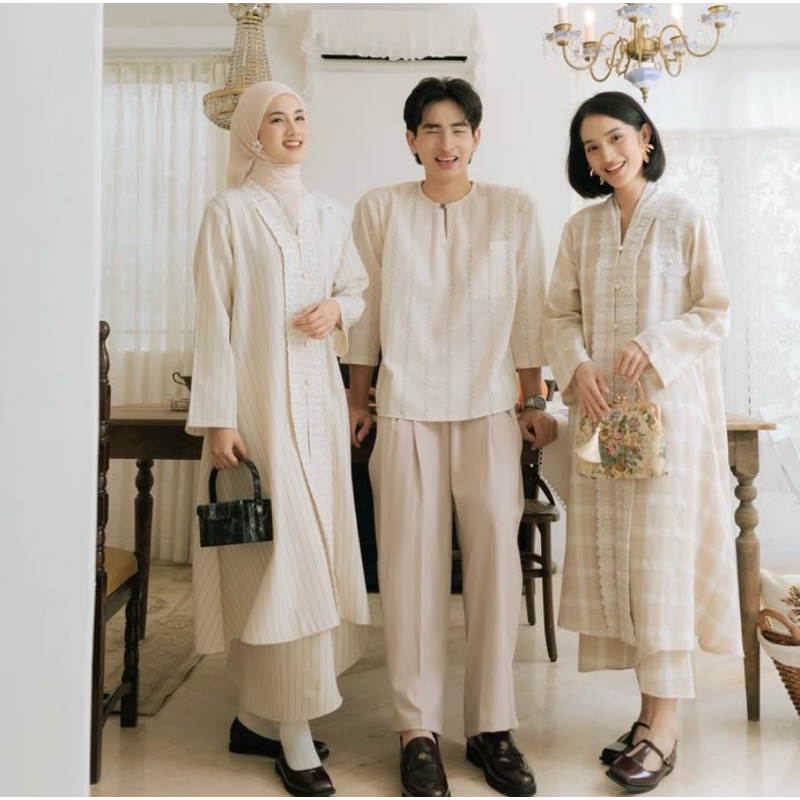[[SWIPE GAMBAR SAMPAI HABIS]] HUMAIRA LONG TUNIC ONE SET LINEN PREMIUM BAJU KURUNG RAYA LEBARAN MALA