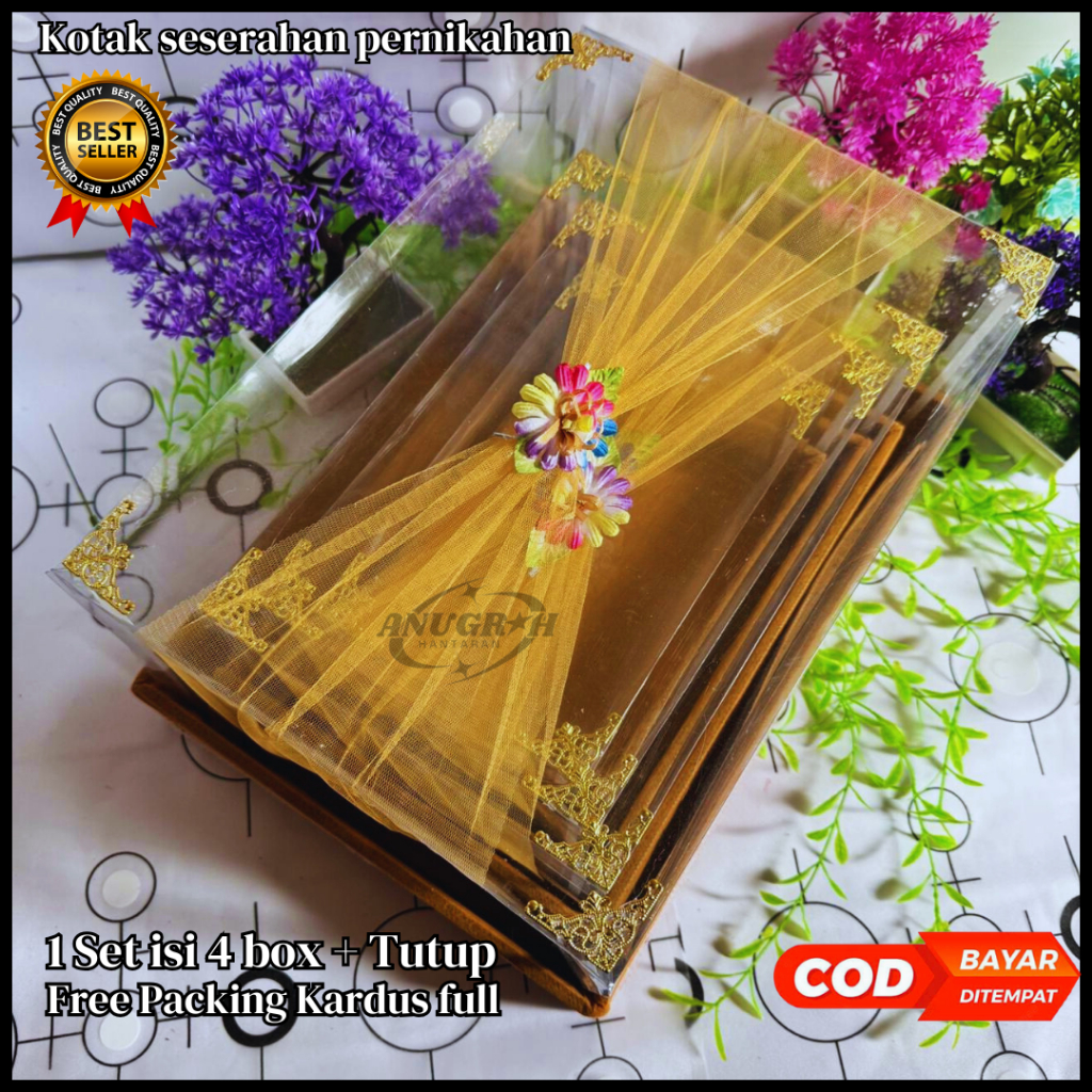 

kotak hantaran seserahan Mika Pita 1 set Isi 4 pcs Untuk Seserahan Pernikahan