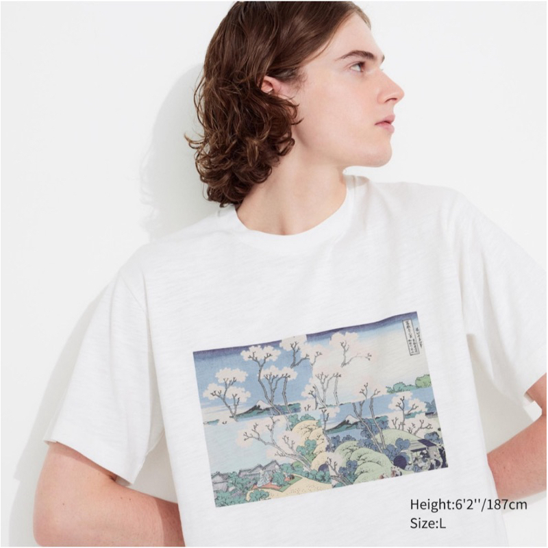 Sale Uniqlo T-shirt UT x Hokusai Lengan Pendek Original