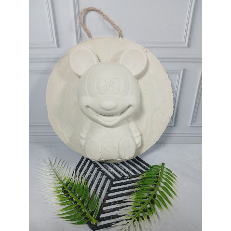 hiasan dinding gypsum karakter 3D mickey mouse