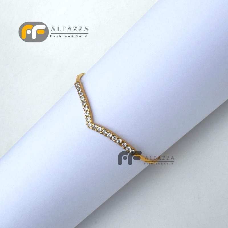 Alfazza Gold - Perhiasan Gelang Tangan Bangle Aurel Emas Asli Kadar 300