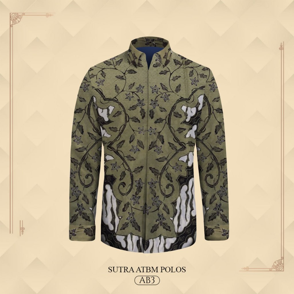 Kemeja pria batik tulis sutra asli pekalongan pola lengan panjang baju batik pria exclusive modern