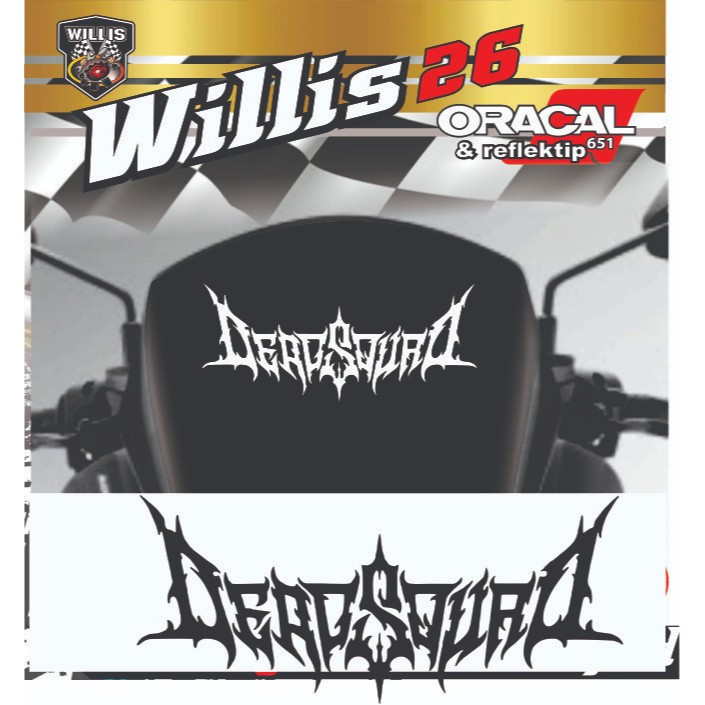 Cutting Sticker Deadsquad New Text Logo | Stiker Cutting Logo Deadsquad STIKER WINDSHIELD MOTOR NMX 