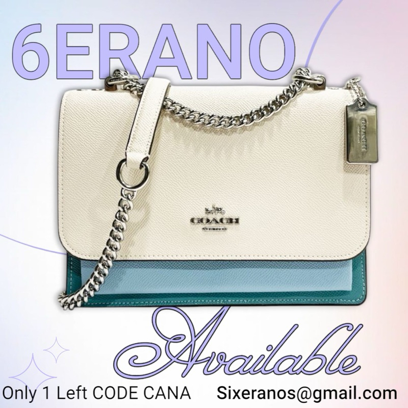 ORI COACH OUTLET KLARE CROSSBODY IN COLOR BLOCK GOLD / CHALK / YELLOW ORANGE PINK  / WHITE BLUE CREA