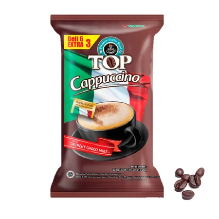 

Top Coffee Cappucino Pack 25 gr isi 6 + 3 pcs