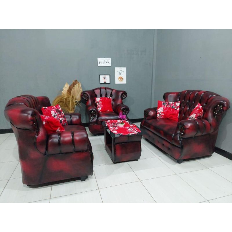 Kursi Jaguar standar tipe 221 Lengkap acecoris,Free ongkir area terjangkau.kacameja dan bunga meja.c