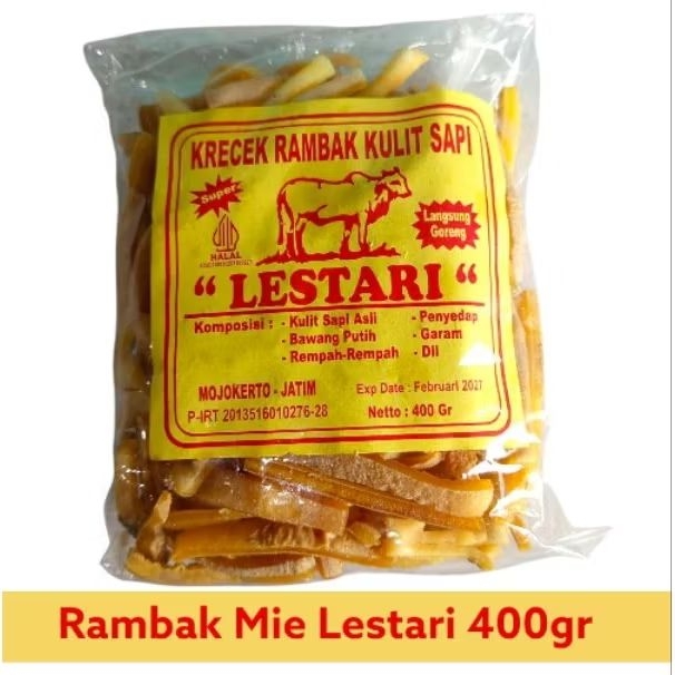 

Rambak Mie Lestari 400gr | Rambak Kotak Lestari 500gr