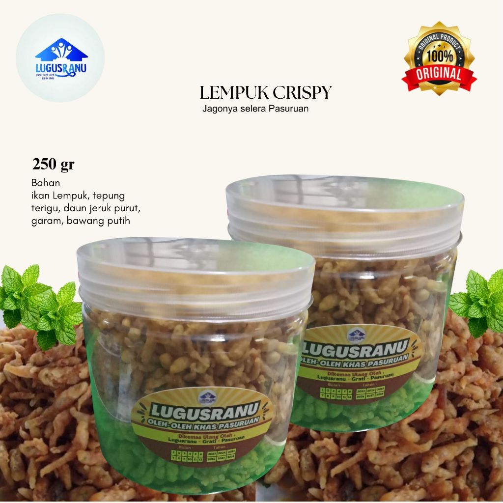 

lugusranu lempuk krispi asin Lempuk crispy teri nasi sedap original 250gr