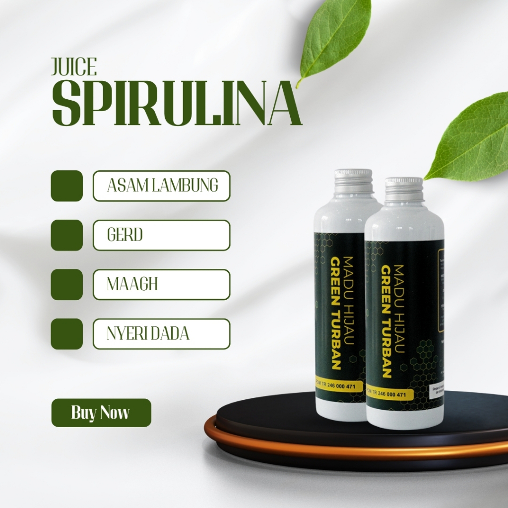 

3 Botol Juice Spirulina Jus Kesehatan Bantu Atasi Asam Lambung