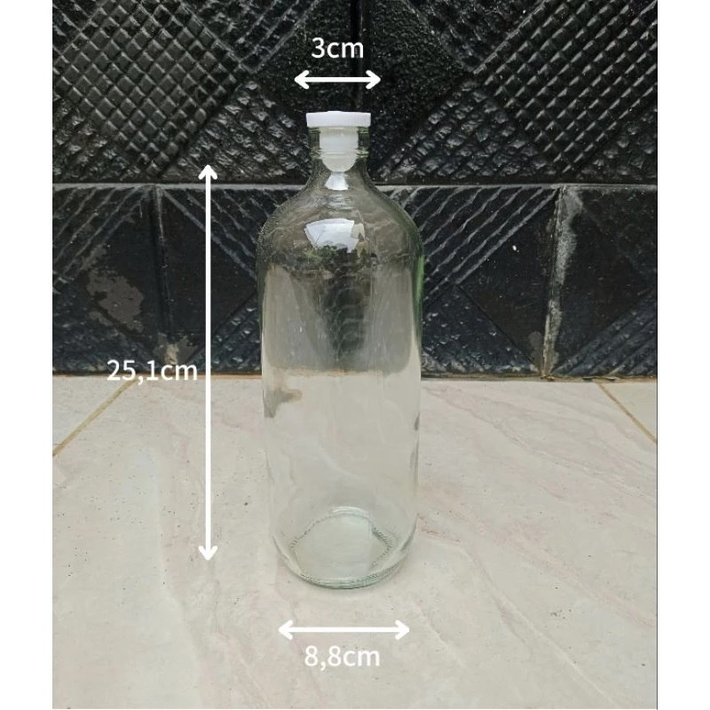 BOTOL KACA 1 LITER BOTOL BENSIN/BOTOL JAMU/BOTOL KOPI/BOTOL MADU