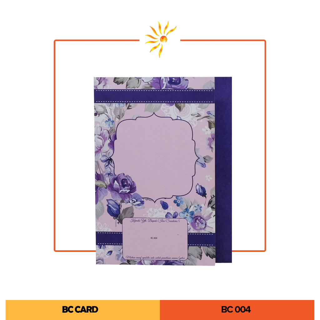 

Blangko Undangan Pernikahan / Wedding Invitation BC 004 / 006 - ISI 100 PCS (BLANGKO KOSONG) - Sun Graphic