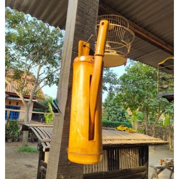 Preng Kentongan pemukul Bambu siskamling bel hiasan rumah bamboo clappers