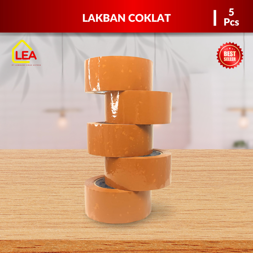 

Lakban Nelkin 5pcs Coklat I Tape TN 48mm x 100Y
