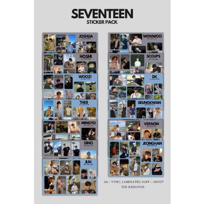 

Sticker set Kpop SEVENTEEN / Sticker Kpop / Sticker Carat Sebong