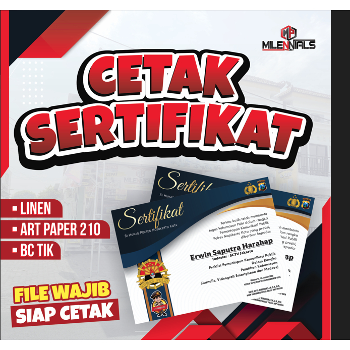 

CETAK / PRINT SERTIFIKAT PIAGAM MURAH FULL COLOR - ANTI LUNTUR Paper